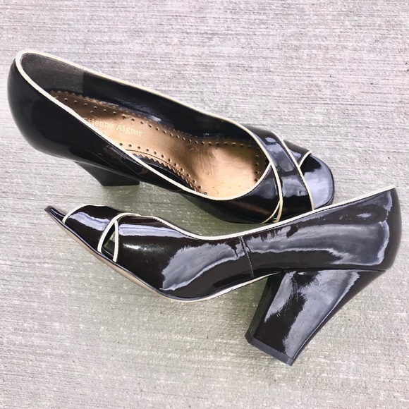 Etienne Aigner Shoes - Etienne Aigner brown peep toe heels